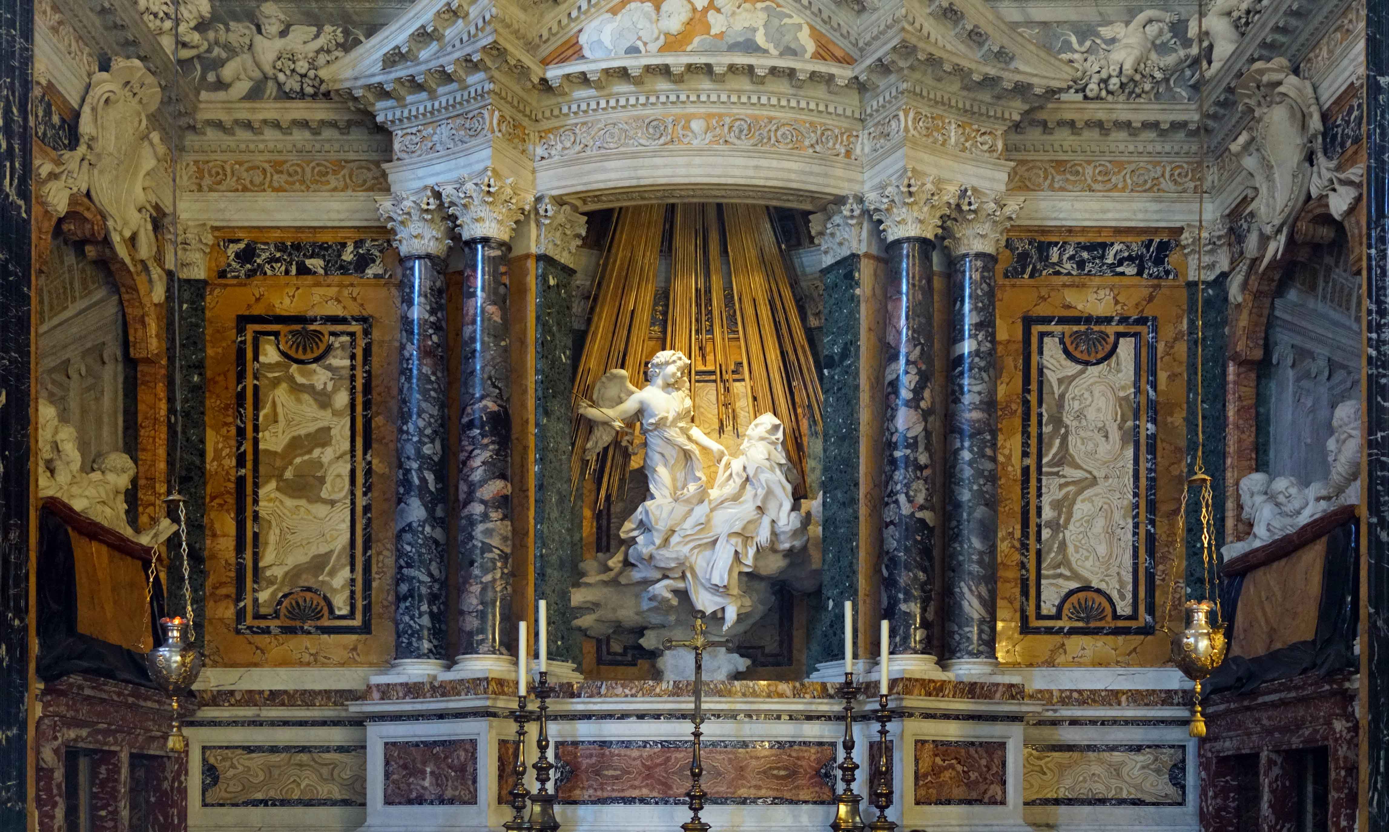 Gian Lorenzo Bernini, Ecstasy of Saint Teresa, 1647-52 (Cornaro Chapel, Santa Maria della Vittoria, Rome)