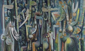 Wilfredo Lam, The Jungle, 1942-43, gouache on paper mounted on canvas, 94-1/4 x 90-1/2