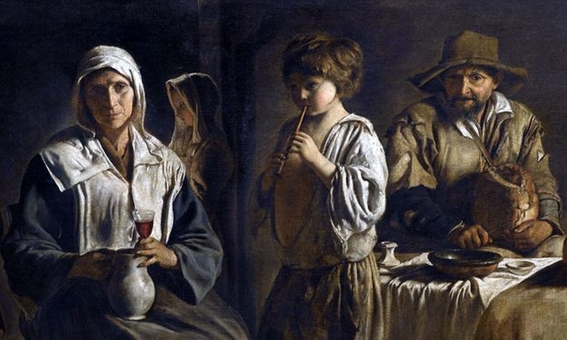 Antoine or Louis Le Nain, Peasant Family in an Interior, 2nd quarter of the 17th century, oil on canvas, 1.13 x 1.59 m (Musée du Louvre, Paris)