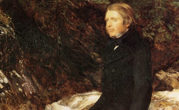John Everett Millais, Portrait of John Ruskin - detail