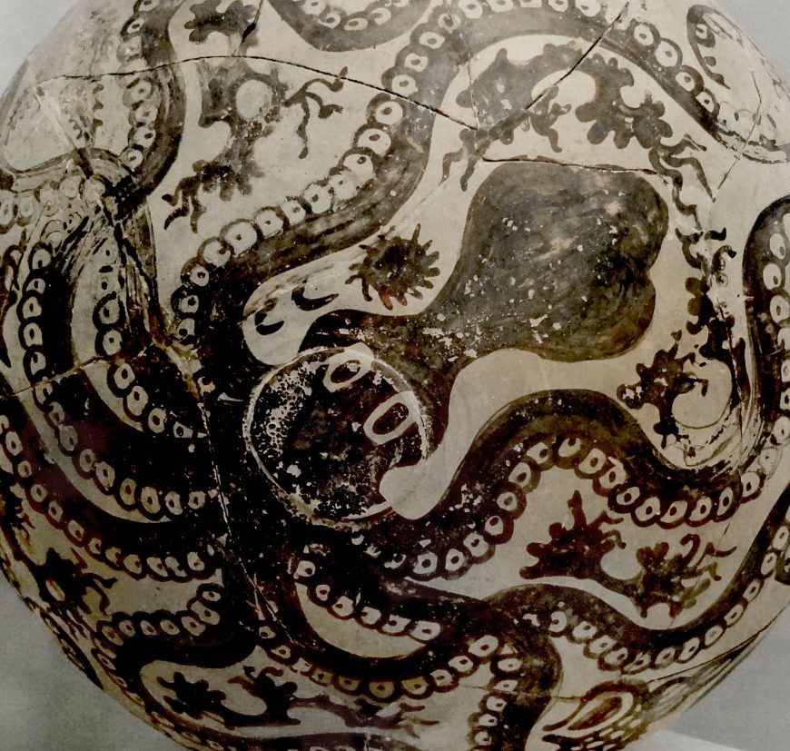 Octopus vase from Palaikastro (detail), c. 1500 B.C.E., 27 cm high (Archaeo...