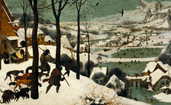 Pieter Bruegel the Elder, Hunters in the Snow (Winter) (detail)