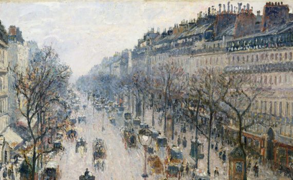 Camille Pissarro, The Boulevard Montmartre on a Winter Morning, 1897, oil on canvas, 64.8 x 81.3 cm (Metropolitan Museum of Art, New York)