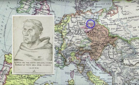Luther and a map of Europe