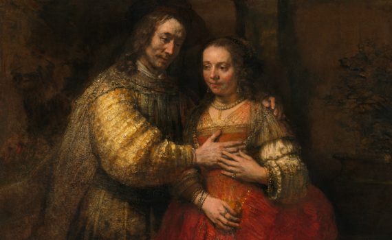 Rembrandt, The Jewish Bride, detail