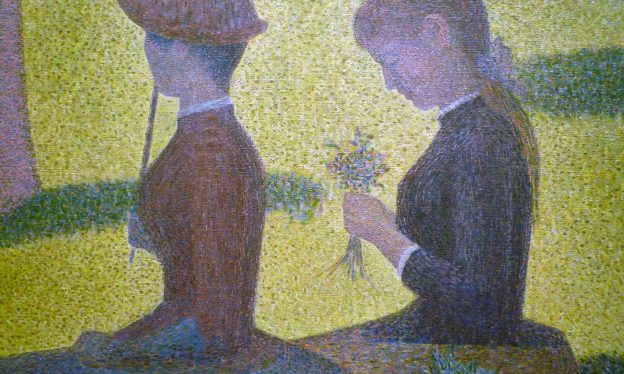 Georges Seurat, A Sunday on La Grande Jatte – 1884, 1884-86, oil on canvas, 81-3/4 x 121-1/4 inches (207.5 x 308.1 cm) (The Art Institute of Chicago)