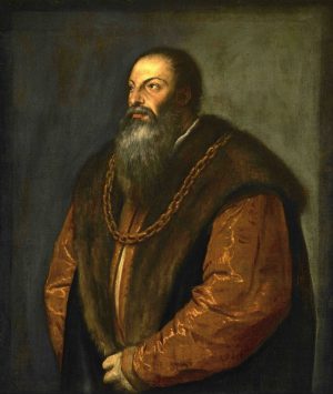 Tiziano, Retrato de Pietro Aretino, c. 1537, óleo sobre lienzo, 101.9 x 85.7 cm (The Frick Collection, Nueva York)