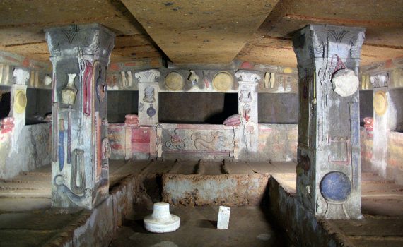 Tomb of the Reliefs, late 4th or early 3rd century B.C.E., Necropolis of Banditaccia (Cerveteri)