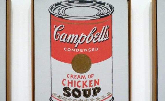 Detail, Andy Warhol, Campbell's Soup Cans, 1962 (MoMA)