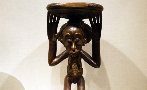 Buli Master, possibly Ngongo ya Chintu, Prestige Stool: Female Caryatid (Luba or Hemba peoples)