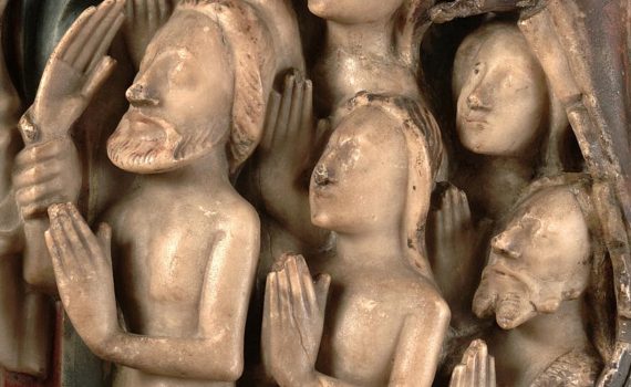 The Harrowing of Hell, c. 1440-70, carved painted and gilt alabaster, 58.3 x 31.5 cm (Victoria and Albert Museum)