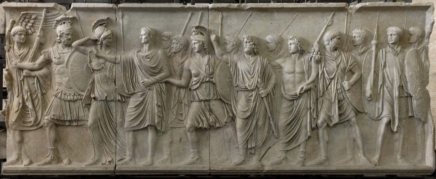 Relief from the Palazzo della Cancelleria, 81 - 96 C.E., marble (Museo Gregoriano Profano, Vatican Museums, photo: Egisto Sani, CC BY-NC-SA 2.0)