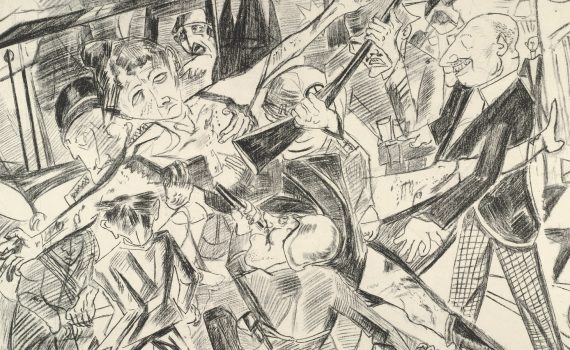 Max Beckmann, “The Martyrdom,” plate 4 from Hell, 1919, lithograph, 54.7 x 75.2 cm (The Museum of Modern Art, New York)