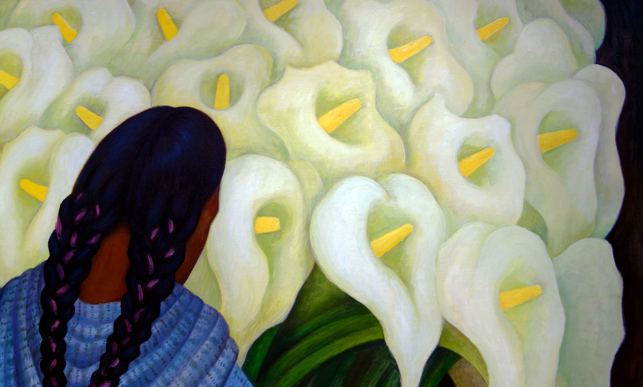 Diego Rivera, Calla Lily Seller (Vendedora de Alcatraces), 1942, oil on masonite (collection of Banco Nacional de Mexico, Mexico City)