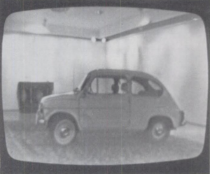Tom Marioni, My First Car, 1972, De Saisset Gallery, Santa Clara, California (photo from Performance Anthology: Source Book of California Performance Art, eds. Carl E. Loeffler and Darlene Tong)