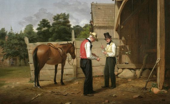 William Sidney Mount, Bargaining for a Horse, 1835, oil on canvas, 24 x 30 inches (New York Historical Society)