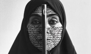Shirin Neshat, Rebellious Silence, Women of Allah series, 1994, B&W RC print & ink, photo by Cynthia Preston ©Shirin Neshat (courtesy Barbara Gladstone Gallery, New York and Brussels)