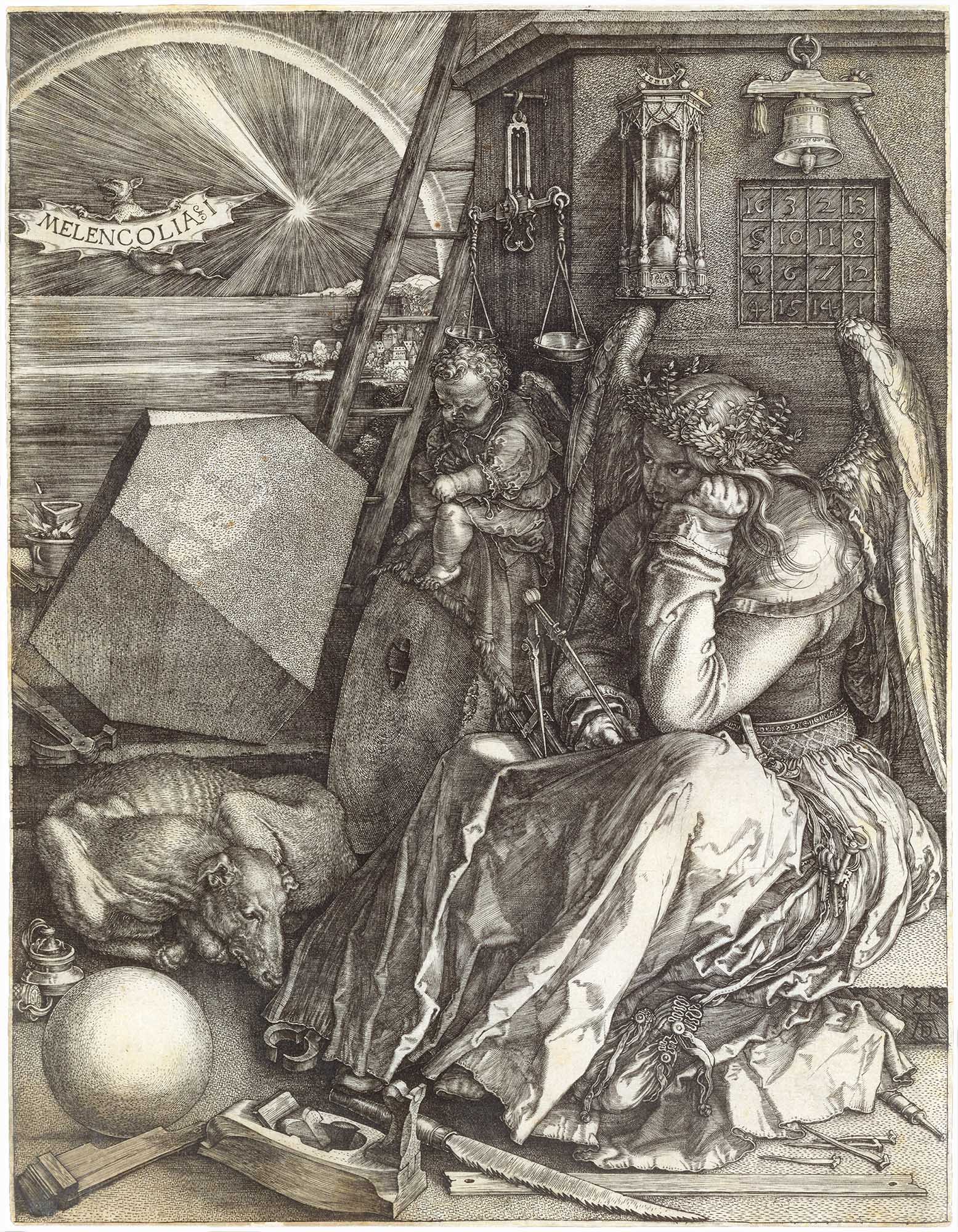 Albrecht Dürer, Melencolia I,1514, engraving, 24 x 18.5 cm (The Metropolitan Museum of Art)