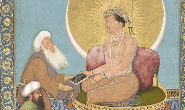 Jahangir Preferring a Sufi Shaikh to Kings, from the St. Petersburg album Detached folio