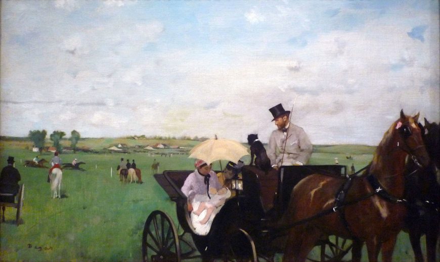 Edgar Degas, At the Races in the Countryside, 1869, oil on canvas, 36.5 x 55.9 cm (Museum of Fine Arts, Boston)