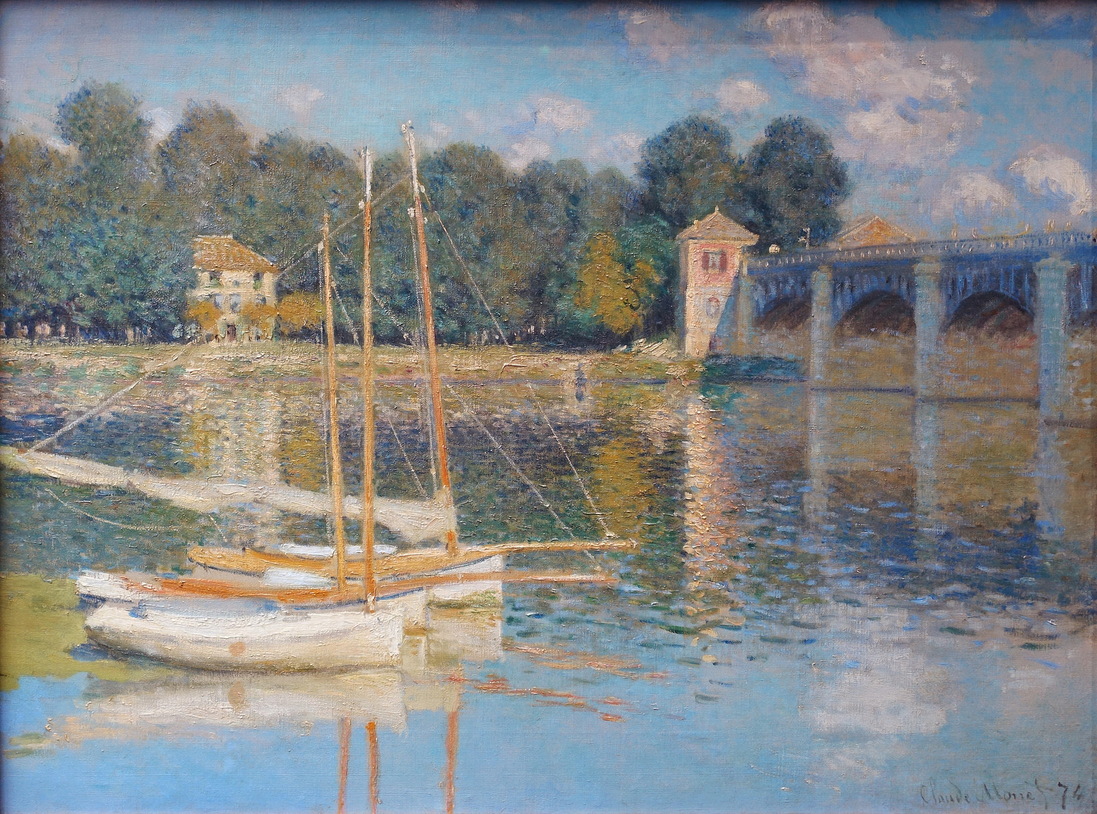 Claude Monet, The Argenteuil Bridge, 1874, oil on canvas, 60.5 x 80 cm (Musée d'Orsay, Paris)