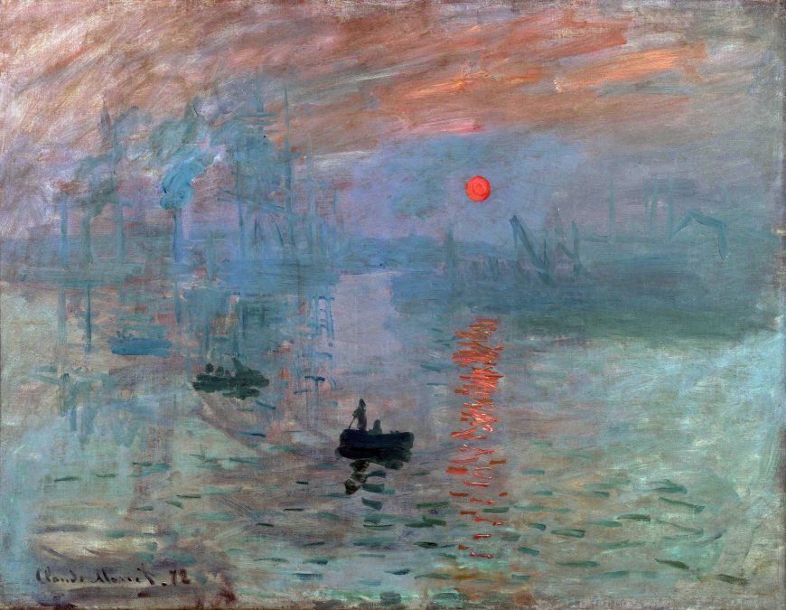 Claude Monet, Impression, Sunrise, 1874, oil on canvas, 50 × 65 cm (Musée Marmottan, Paris)