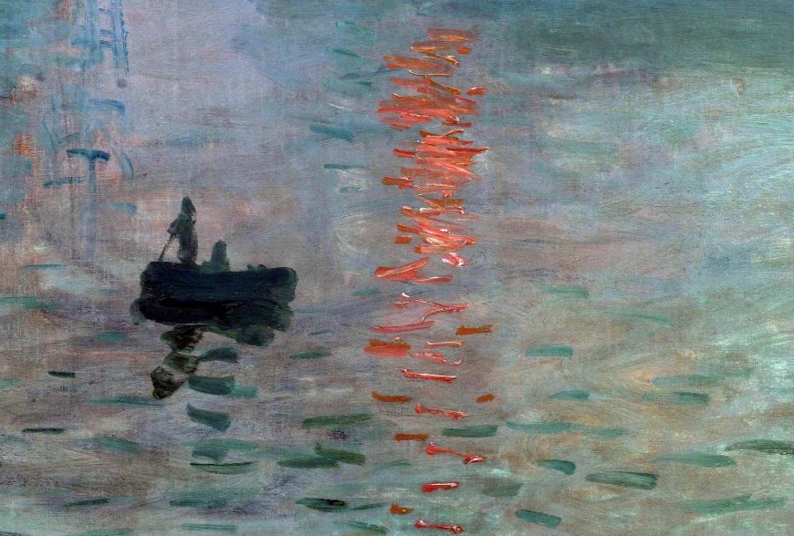 Claude Monet, Impression, Sunrise (detail), 1874, oil on canvas, 50 × 65 cm (Musée Marmottan, Paris)