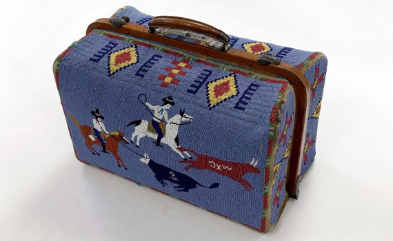 Nellie Two Bear Gates, Suitcase, 1880-1910, beads, hide, metal, oilcloth, thread (Minneapolis Institute of Art)