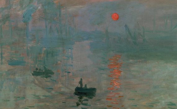 Detail, Monet, Impression, Sunrise, oil on canvas, 50 × 65 cm (Musée Marmottan, Paris)