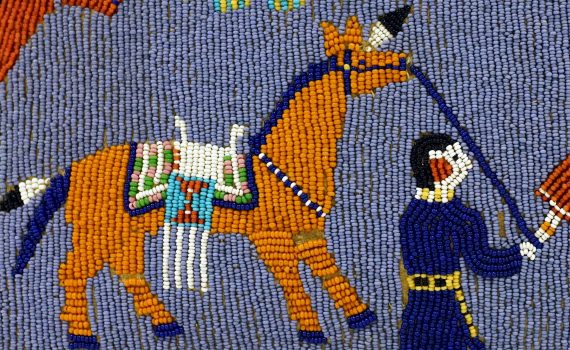Nellie Two Bear Gates, Suitcase, 1880-1910, beads, hide, metal, oilcloth, thread (Minneapolis Institute of Art)