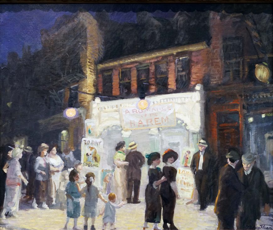 John Sloan, Movies, 1913, oil on canvas, 50.5 x 61 cm (Toledo Museum of Art)