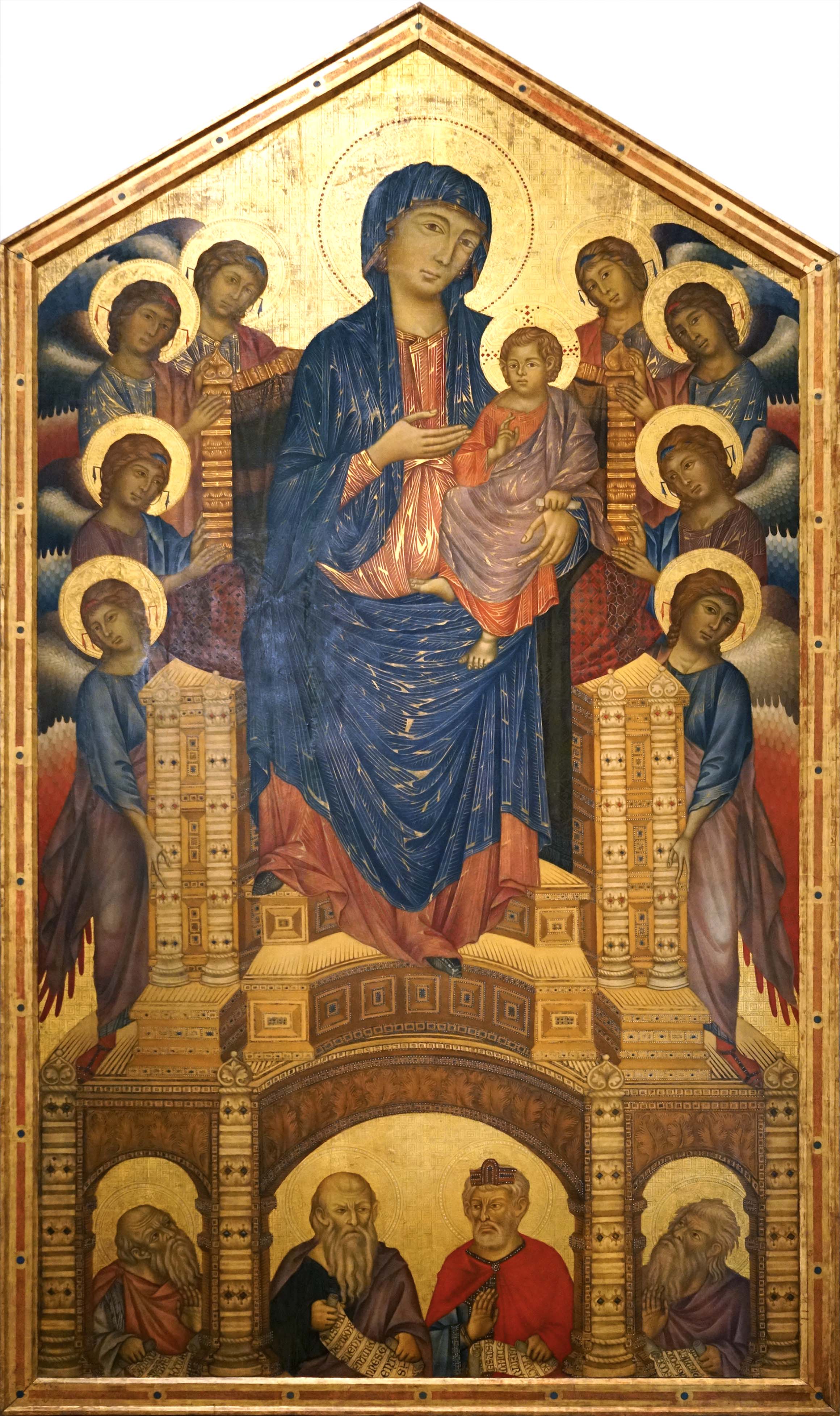 Ognissanti Madonna by Giotto at Uffizi Gallery in Florence