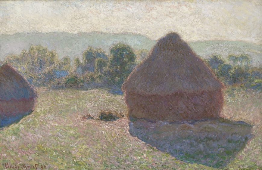Claude Monet, Haystacks, midday, 1890, oil on canvas, 65.6 x 100.6 cm (National Gallery of Australia, Canberra)