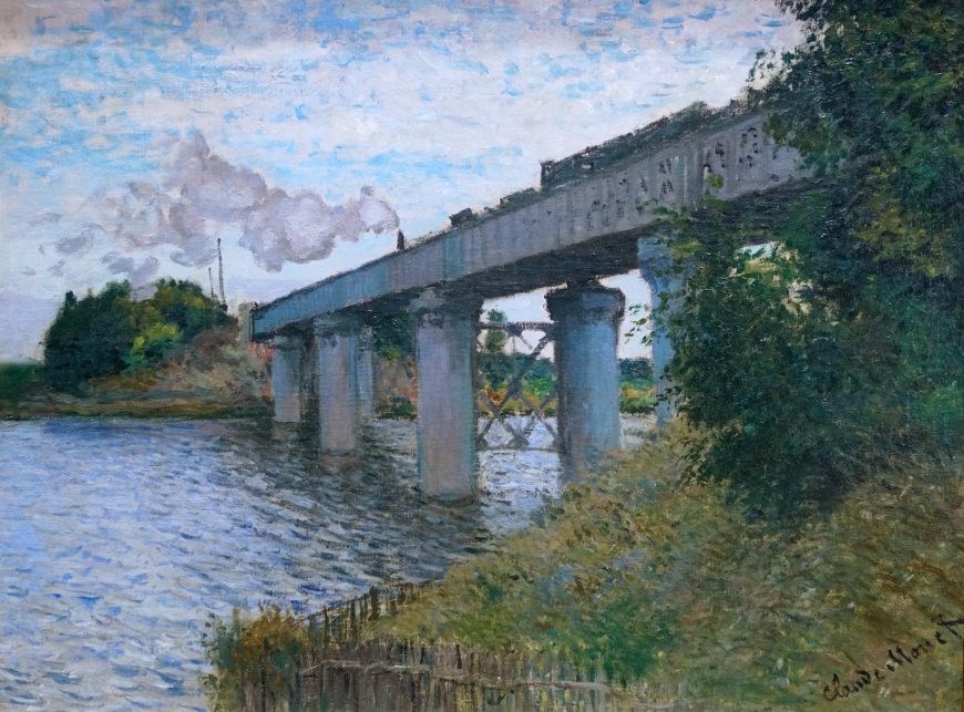 Claude Monet, The Railroad Bridge in Argenteuil (Le pont du chemin de fer à Argenteuil), 1873-74, oil on canvas, 54 x 71 cm (Musée d’Orsay, Paris)