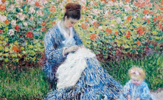 Claude Monet, Camille Monet and a Child in the Artist’s Garden at Argenteuil, 1875, oil on canvas, 55.3 x 64.7 cm (Museum of Fine Arts, Boston)