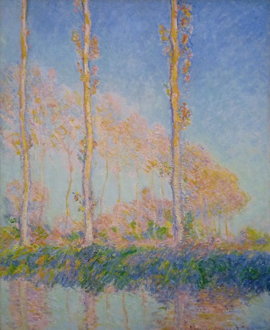 Claude Monet, Poplars, 1891, oil on canvas, 36-5/8 x 29-3/16 inches / 93 x 74.1 cm (Philadelphia Museum of Art)