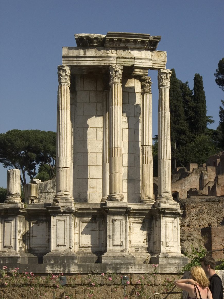Temple of Vesta, rebuilt many times, most recently in the 1930s (photo: Steven Zucker, CC BY-NC-SA 2.0)