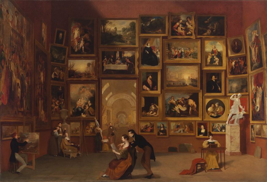 Samuel F. B. Morse, Gallery of the Louvre, 1831-33, oil on canvas, 187.3 x 274.3 cm (Terra Foundation for American Art)