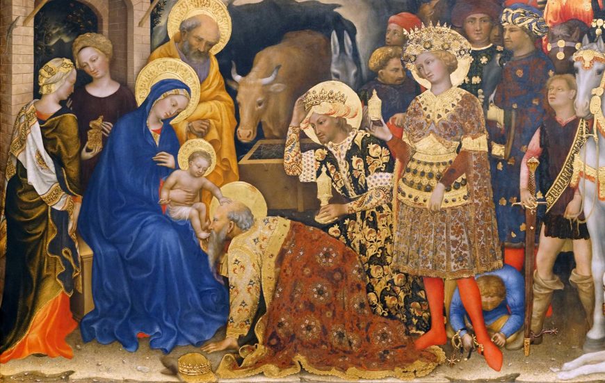 Gentile da Fabriano, Adoration of the Magi, 1423, tempera on panel, 283 x 300 cm (Uffizi Gallery, Florence), photo: Steven Zucker, CC BY-NC-SA 4.0