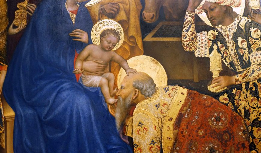 Gentile da Fabriano, Adoration of the Magi (detail), 1423, tempera on panel, 283 x 300 cm (Uffizi Gallery, Florence), photo: Steven Zucker, CC BY-NC-SA 4.0