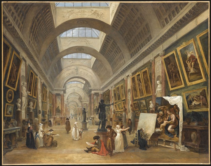 ubert Robert, Design for the Grande Galerie in the Louvre, 1796, oil on canvas, 112 x 143 cm (Louvre Museum)