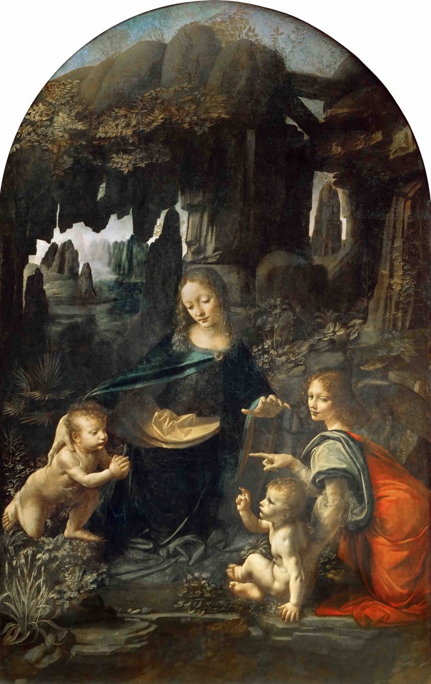 Leonardo da Vinci, The Virgin of the Rocks, c. 1483-86, oil on panel, 199 x 122 cm (Louvre, Paris)