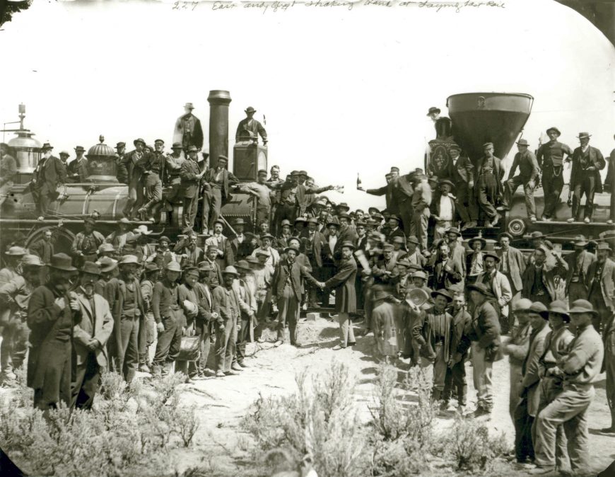 Andrew J. Russell, Joining of the rails at Promontory Point, May 10, 1869