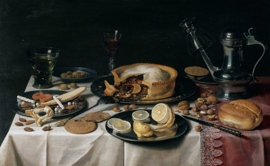 Pieter Claesz, Still Life, c. 1625, oil on panel, 48 × 76.9 cm (Art Institute of Chicago)