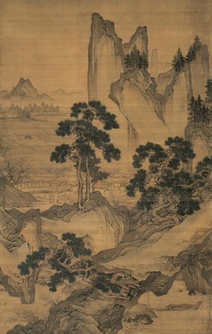 Zhou Chen. Peach Blossom Spring, 102.5 X 161.5 cm (Suzhou Museum)