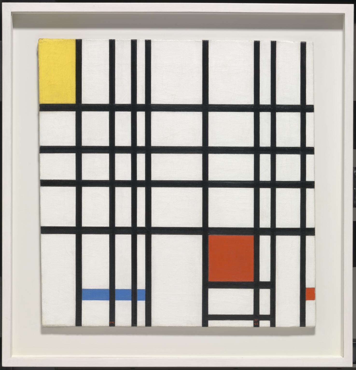 Piet Mondrian, Composition with Yellow, Blue and Red, 1937–42, oil on canvas, 72.7 x 69.2 cm (Tate)