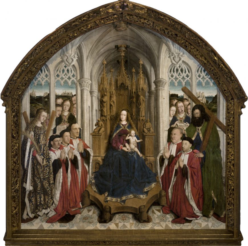 Lluís Dalmau, Virgin of the "Consellers", Lluís Dalmau, 1443-1445, oil on oak wood, 316 x 312.5 x 32.5 cm (Museums Nacional d'Art Catalunya)