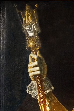 Detail of the staff held by Napoleon