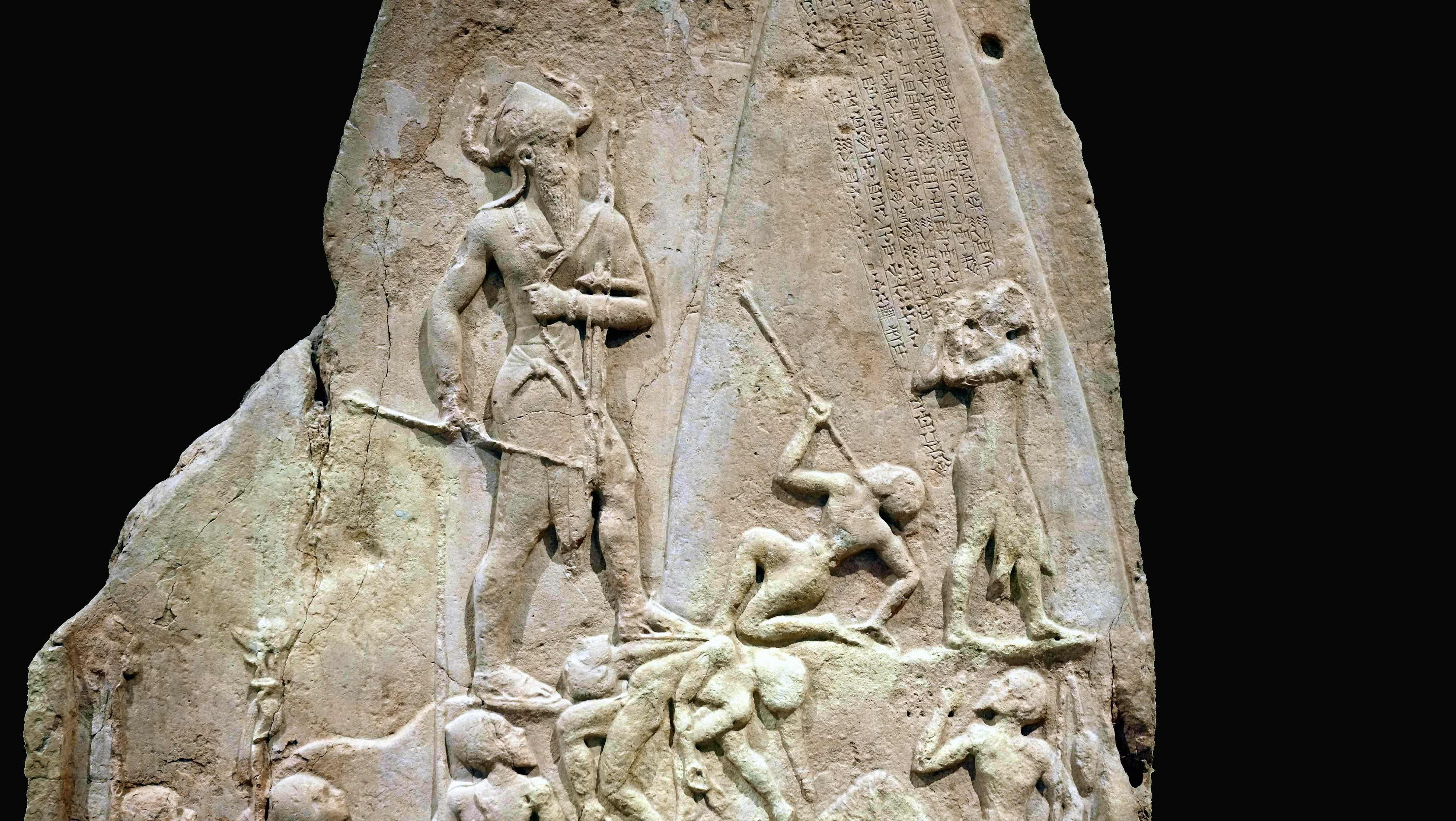 Victory Stele of Naram-Sin, 2254-2218 B.C.E., pink limestone, Akkadian (Musée du Louvre, Paris)
