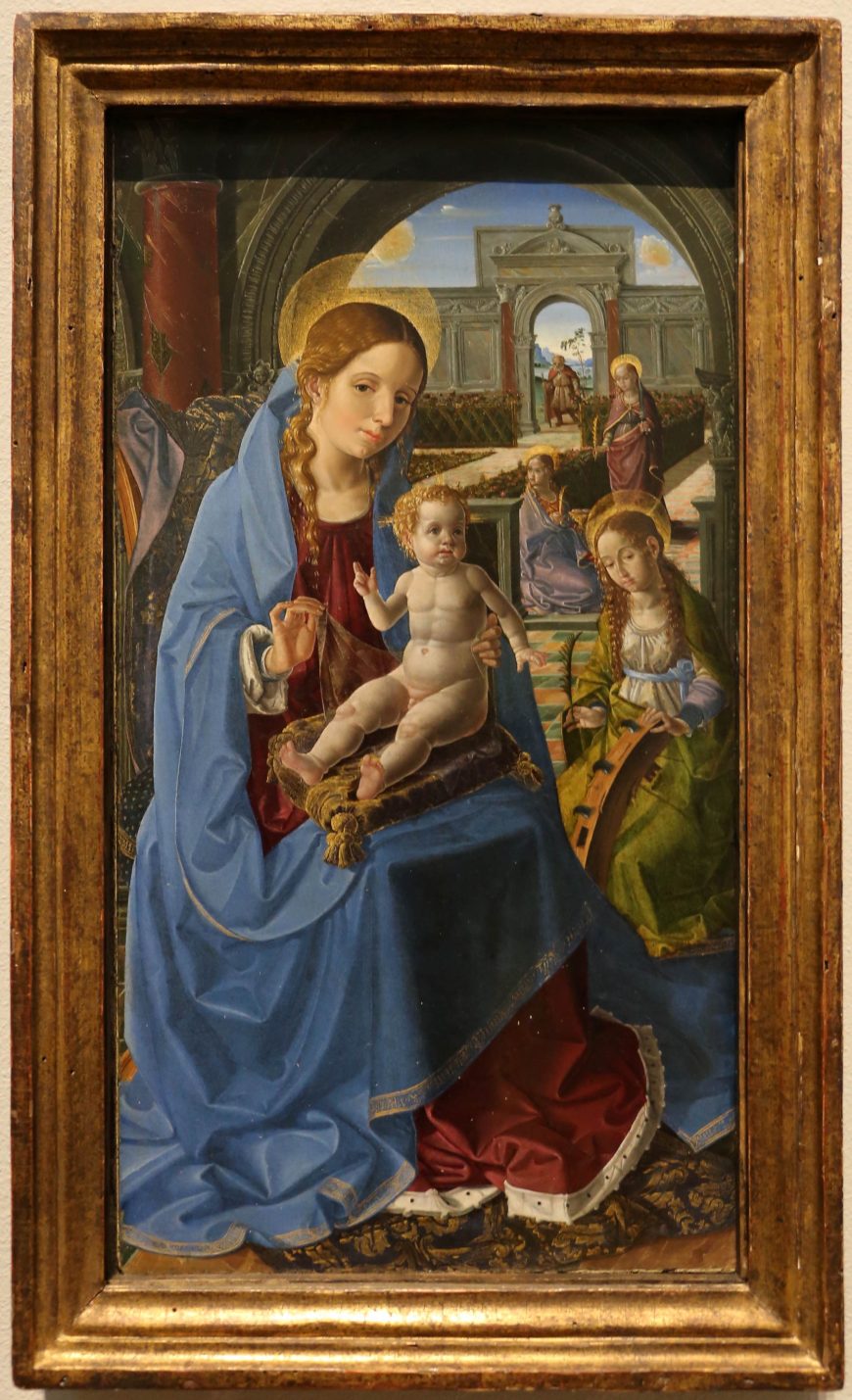 Paolo da San Leocadio, Madonna and Child with Saints, 1485, oil on panel (National Gallery, London)